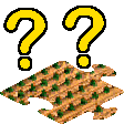 t90Farm emote; a farm with two question marks above it
